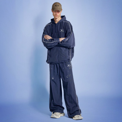 Custom Sport Jogging Tracksuits | Nylon Waterproof Hooded Coat | Gym Tracksuit