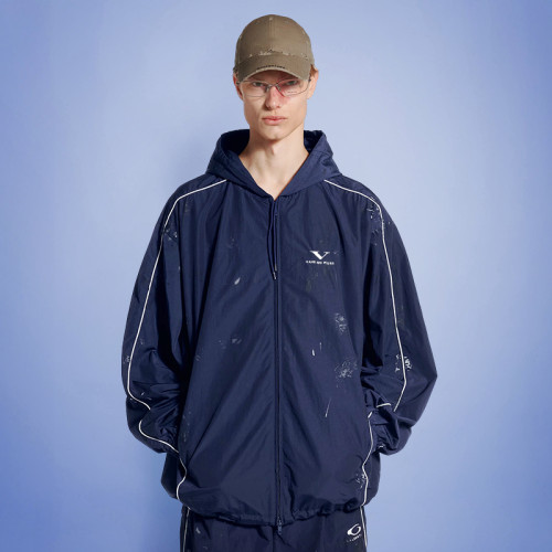 Custom Sport Jogging Tracksuits | Nylon Waterproof Hooded Coat | Gym Tracksuit