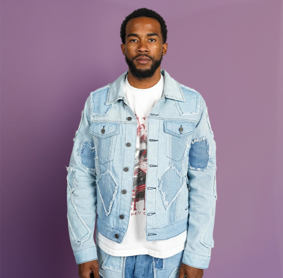 Custom Vintage Patch Jacket | Embroidery Distressed Rip | Jacket Set Men