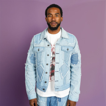 Custom Vintage Patch Jacket | Embroidery Distressed Rip | Jacket Set Men