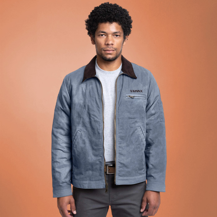Custom Vintage Fade Canvas Jacket | High Quality Zipper Work Jacket | Streetwear Manufacturer