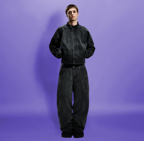 Custom Vintage Unisex Tracksuit | Embroidery Printed Baggy Casual | Simple Streetwear