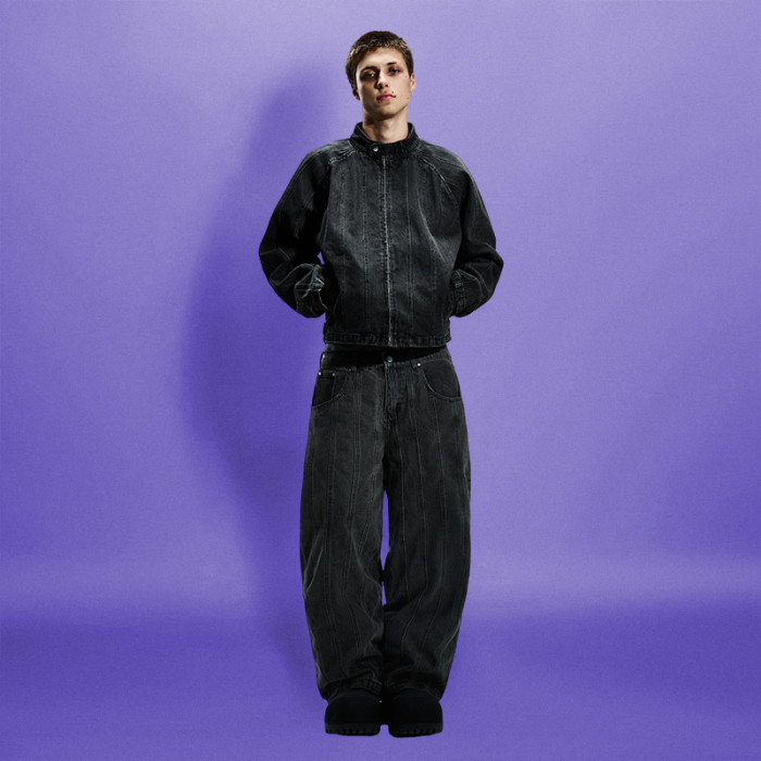 Custom Vintage Unisex Tracksuit | Embroidery Printed Baggy Casual | Simple Streetwear