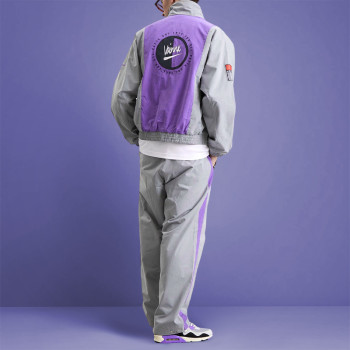 Custom Lightweight Windbreaker Tracksuit | Splicing Casual Sportswear Unisex | Streetwear Supplier