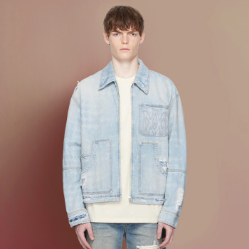 Custom Men's Vintage Denim Jacket  | Printed Embroidery Logo | Streetwear Supplier