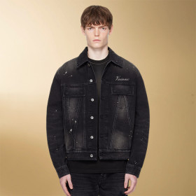 Custom Unisex Vintage Denim Jacket | Casual Slim Long Sleeve Jacket | Oversize Streetwear Supplier