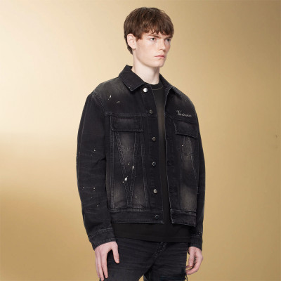 Custom Unisex Vintage Denim Jacket | Casual Slim Long Sleeve Jacket | Oversize Streetwear Supplier