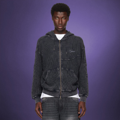 Custom Vintage Washed Jacket | High Quality Heavyweight Shoulder | Men's Zipper Jacket
