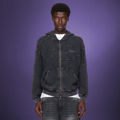 Custom Vintage Washed Jacket | High Quality Heavyweight Shoulder | Men's Zipper Jacket