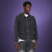 Custom Vintage Washed Jacket | High Quality Heavyweight Shoulder | Men's Zipper Jacket