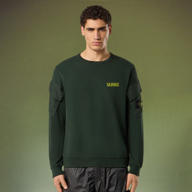 Custom Solid Color Round Neck Hoodie | High Quality Long Sleeves Sweatshirt | Vintage Streetwear