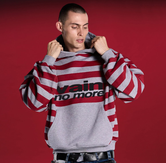 Custom Striped Long Sleeve Hoodie | Oversize Lightweight Soft Cotton | Hoodie for Unisex