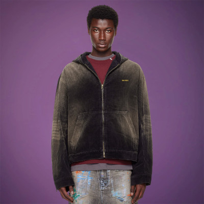 Custom Acid wash Hoodie | Sun Faded Vintage Zip-up Hoodie | Oversized Streetwear