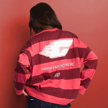 Custom Unisex Long-sleeved T-shirt | Striped Print Breathable Cotton| Streetwear supplier