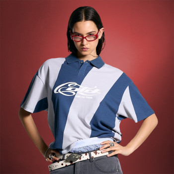 Custom Streetwear Sports T-Shirt | Striped Embroidery Logo | Casual Baggy Fashion