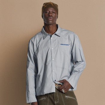 Custom Men's Slim Fit Oxford Cotton Shirt | High Collar Long Sleeves | Solid Color Shirts