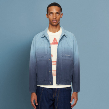 Custom Washed Denim Shirt | Vintage Gradient Fading| Fashion Concise Streetwear