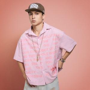 Custom Men's Casual Polo Shirts | Bicolor Drop Shoulder Stripes Design| Fashion Concise