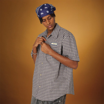 Custom Vintage Casual Grid shirt | High Quality Printed logo | Men's Summer Shirt