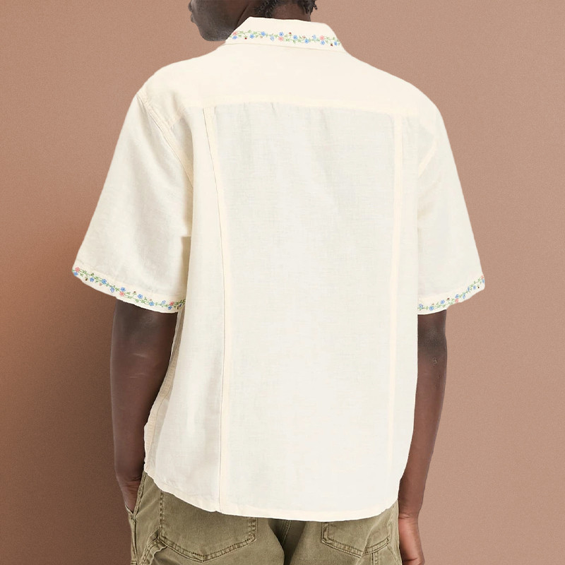 Printed Embroidered Shirt