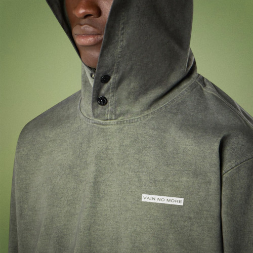 Custom Lettered Embroidery Logo Hoodie | High Quality Heavyweight Acid Washed | Men's Streetwear