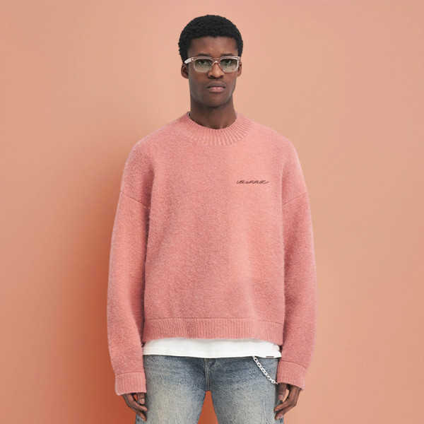 Custom Pullover Sweater | Oversize Men's Sweater | Fluffy Knitted Mohair Sweater