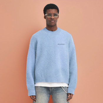 Custom Pullover Sweater | Oversize Men's Sweater | Fluffy Knitted Mohair Sweater