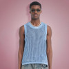Custom Crew Neck Sleeveless Sweater | Plain Knitted Hollow Vest | Men's Sweater Manufacturer
