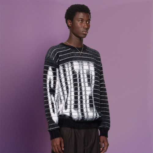 Custom Crew Neck Pullover Sweater | Jacquard Graphic Knitwear | Men's Sweater Manufacturer