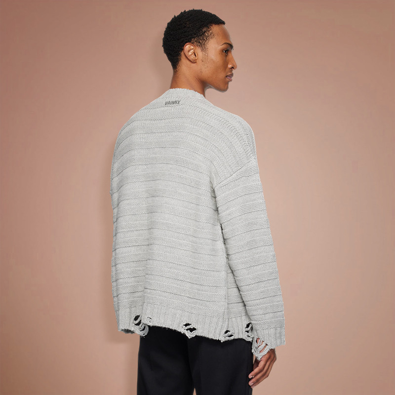V Neck Button Sweater