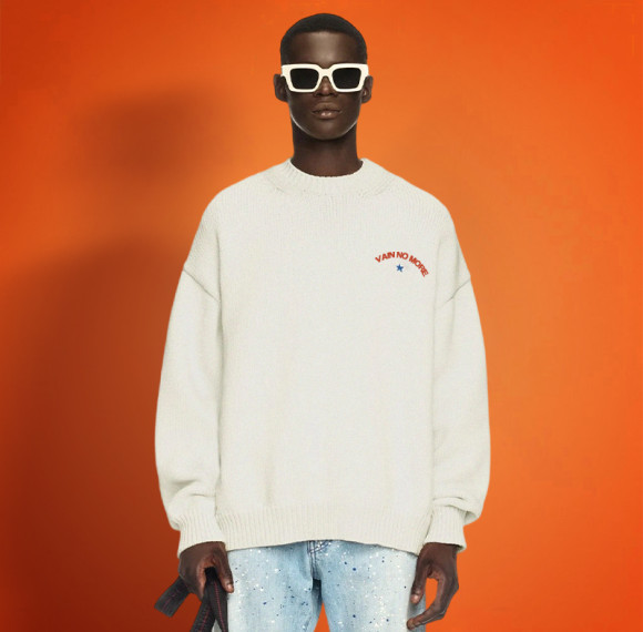 Custom print Logo Pullover Sweater | Round Neck Long Sleeve Knitted | Sweater Manufacturer