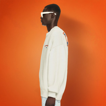 Custom print Logo Pullover Sweater | Round Neck Long Sleeve Knitted | Sweater Manufacturer