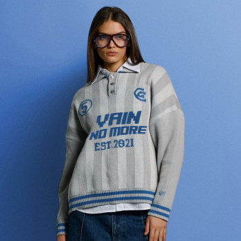 Custom Jacquard Pullover Knitwear | Varsity Knitted Polo | Men Sweaters Manufacturer