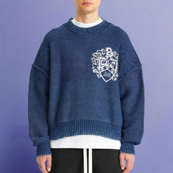 Custom Men's Digital Print Pullovers | Jacquard Pattern Sweater | Streetwear Manufacturer