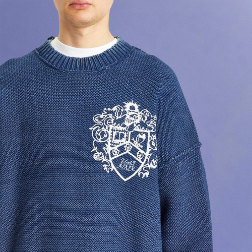 Custom Men's Digital Print Pullovers | Jacquard Pattern Sweater | Streetwear Manufacturer