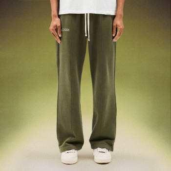 OEM High Quality Pants | Custom Fashion Printed Logo | Solid Color Straight Leg Pants