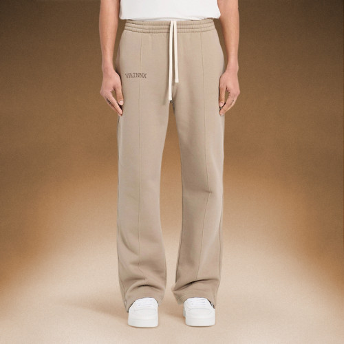OEM High Quality Pants | Custom Fashion Printed Logo | Solid Color Straight Leg Pants