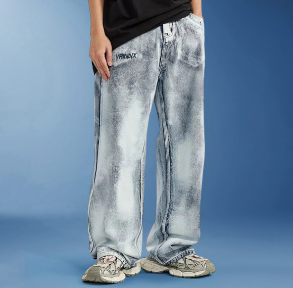 Custom Oversize Vintage Jeans | Wash Loose Casual Pants | Streetwear Pants Supplier