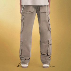 Custom Print Logo Pants | Summer Multi-pocket Cargo Pants | Loose Straight-leg Pants