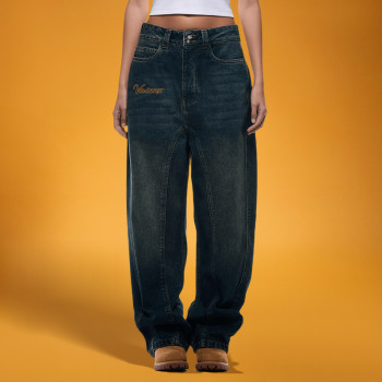 Custom Men's Casual Jeans | Acid Wash Sun Faded Pants | Baggy Casual Vintage Denim