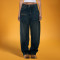 Custom Men's Casual Jeans | Acid Wash Sun Faded Pants | Baggy Casual Vintage Denim