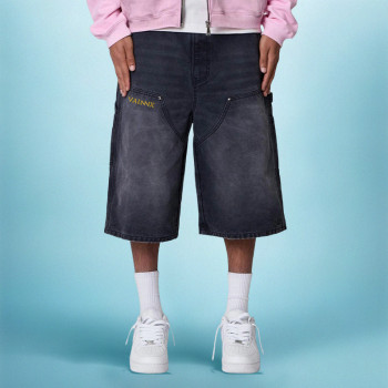 Custom Washed Vintage Jeans | Baggy Straight-leg Shorts | Streetwear Shorts Supplier