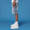 Custom Rhinestone Print Shorts| Men's Sport Jeans Shorts | Acid Wash Vintage Streetwear