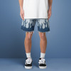Custom Casual Slim Fit Denim Shorts | Cut Sew Raw Hem | Distressed Applique Embroidery Shorts
