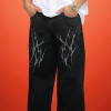 Custom Rhinestone Luxury Twill Trousers | Plain Tree Solid Pattern | Pants Manufacturer