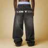 Custom High Waist Baggy Jeans | Casual Wide Leg Straight Pants | Vintage Wash Jeans