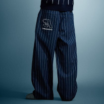 Custom Men's Striped Trouses | Plain Casual Wide Leg Pants | Streetwear Manufacturer