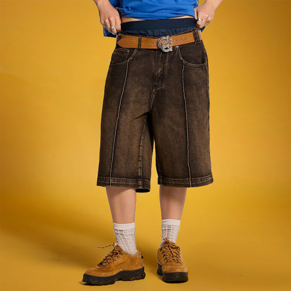 Custom Man Denim Shorts | Wash Khaki Simple Blank Plain Shorts | Fashion Shorts manufacturer