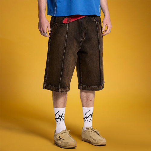 Custom Man Denim Shorts | Wash Khaki Simple Blank Plain Shorts | Fashion Shorts manufacturer