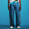 Custom Designer Washed Jeans | Flame Embroidery Flare Pants| Streetwear Trouses Factory